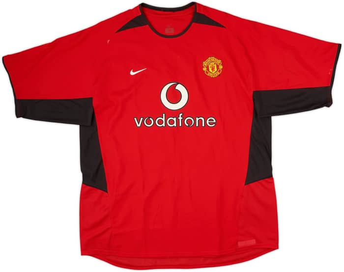 2002-04 Manchester United 'Signed' Home Shirt v. Nistelrooy #10 - 8/10 - (XL)