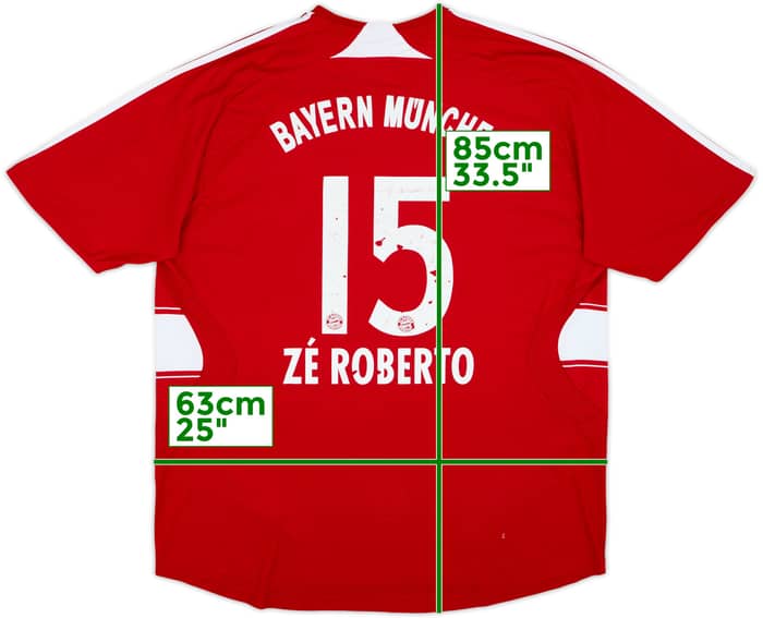 2008-09 Bayern Munich Home Shirt Ze Roberto #15 - 5/10 - (XXL)