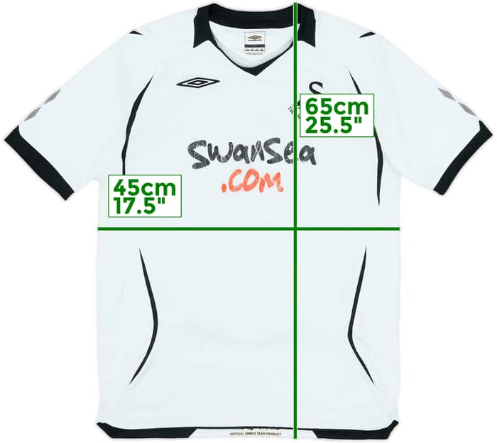 2008-09 Swansea Home Shirt - 6/10 - (13-14 Years)