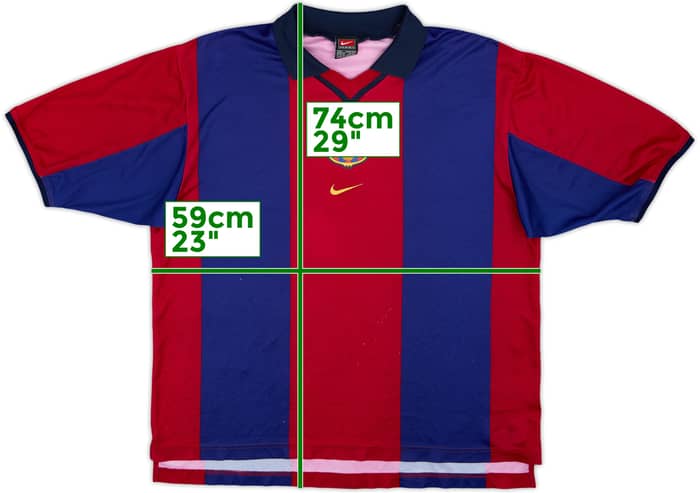 1998-00 Barcelona Basic Home Shirt - 5/10 - (L)