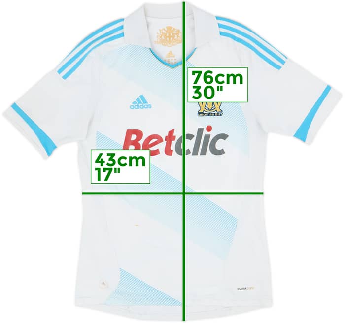 2011-12 Olympique Marseille Home Shirt - 4/10 - (S)