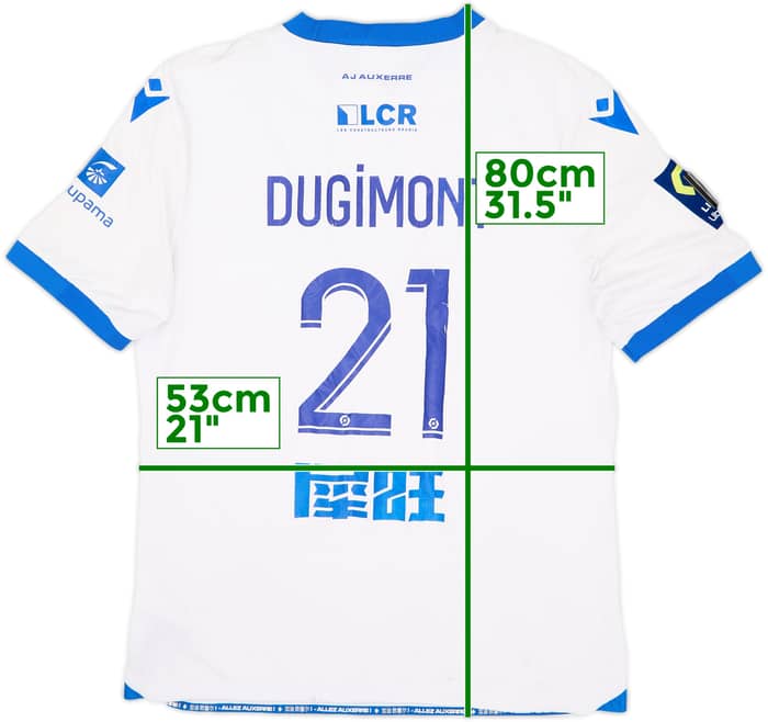2022-23 Auxerre Match Issue Home Shirt Dugimont #21