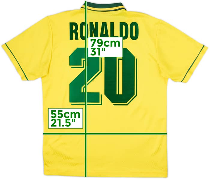1994 Brazil Home Shirt Ronaldo #20 - 7/10 - (XL)