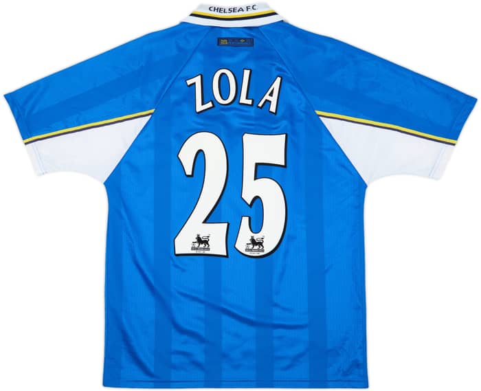 1997-99 Chelsea Home Shirt Zola #25 - 8/10 - (M)