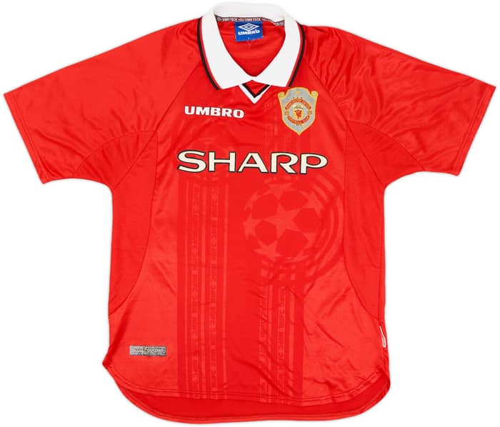1997-00 Manchester United CL Shirt Beckham #7 - 8/10 - (L)