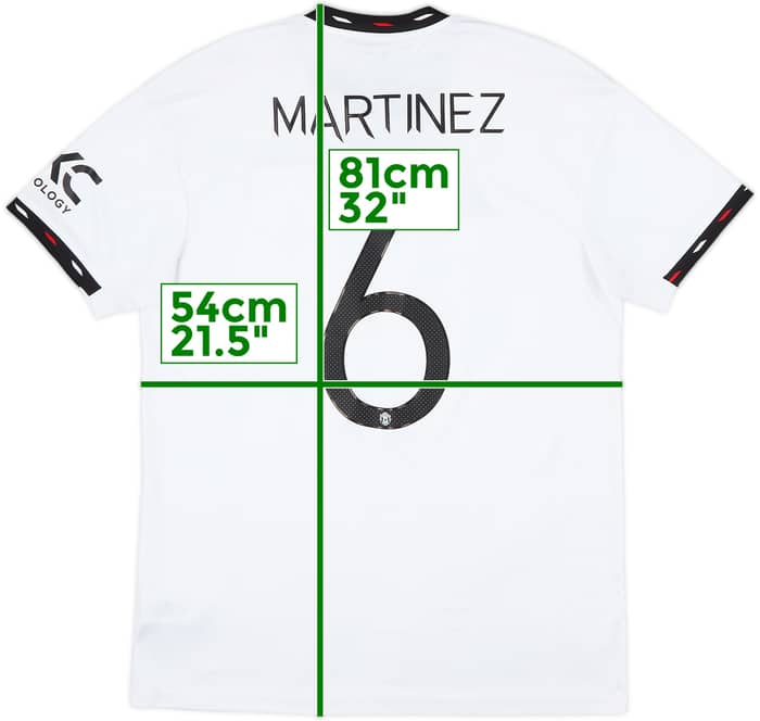 2022-23 Manchester United Away Shirt Martinez #6 - 8/10 - (L)