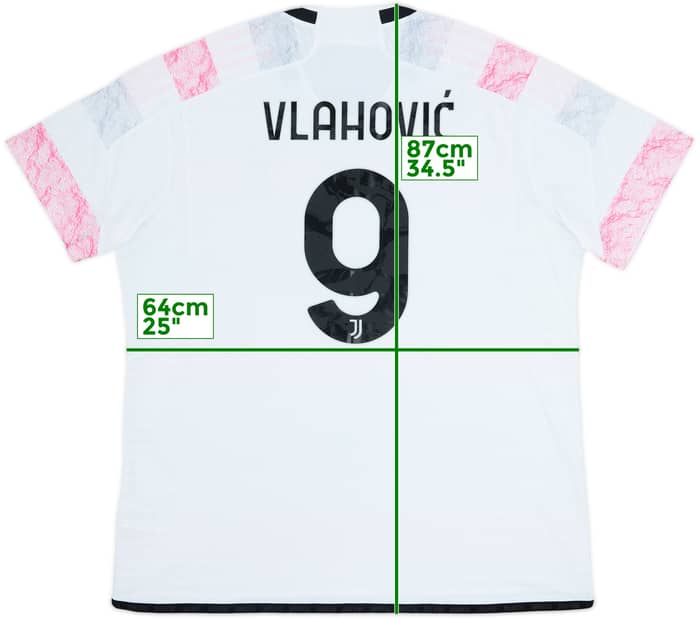 2023-24 Juventus Authentic Away Shirt Vlahovic #9 - 8/10 - (XXL)