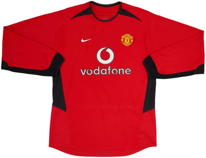2002-04 Manchester United Home L/S Shirt Ronaldo #7 - 8/10 - (M)