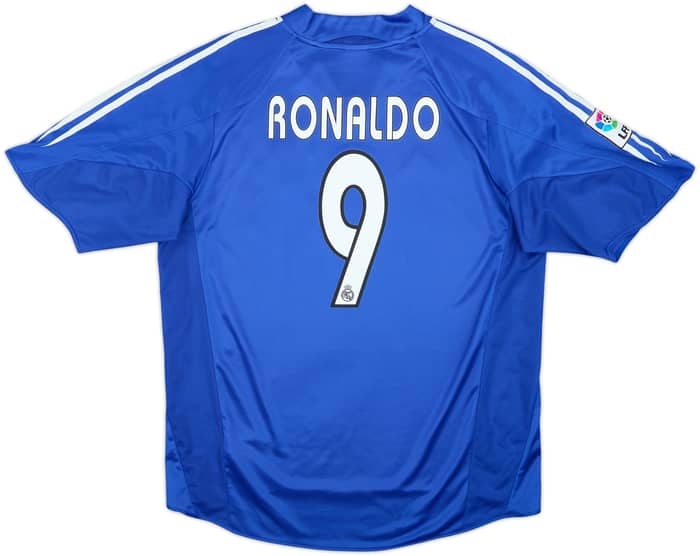 Camiseta de la tercera equipación del Real Madrid 2004-05 Ronaldo #9 - 7/10 - (L)