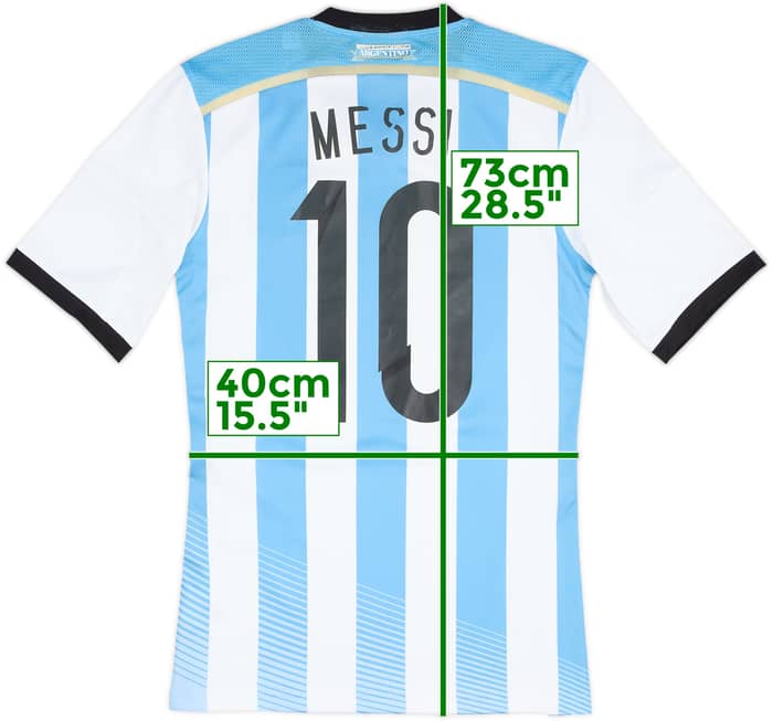 2013-15 Argentina Home Shirt Messi #10 - 5/10 - (S)