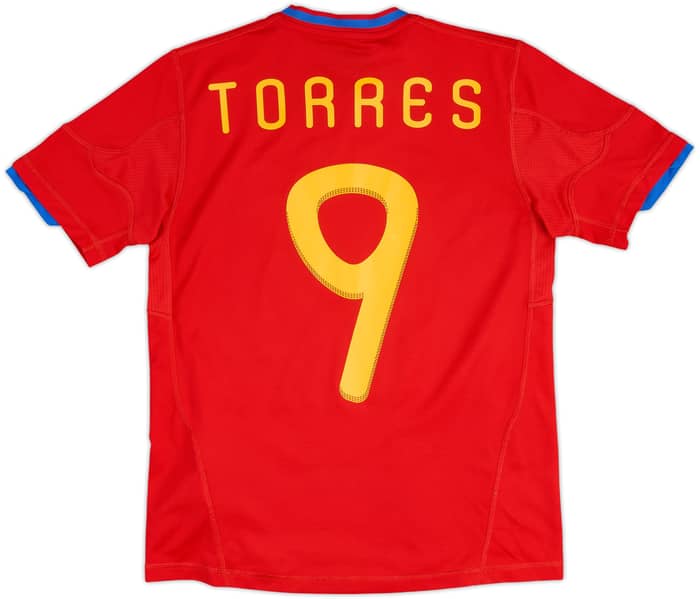 2009-10 Spain Home Shirt Torres #9 - 6/10 - (M.Boys)
