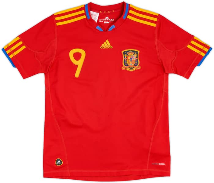 2009-10 Spain Home Shirt Torres #9 - 6/10 - (M.Boys)