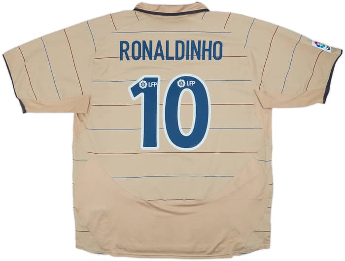 2003-05 Barcelona Away Shirt Ronaldinho #10 - 9/10 - (XXL)