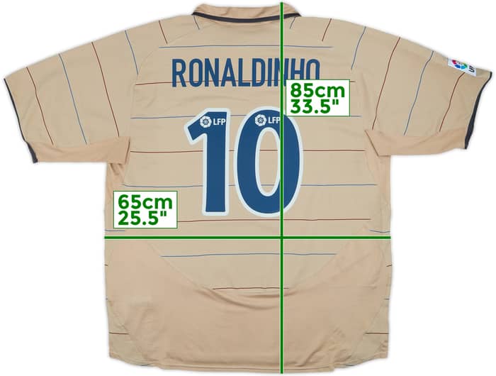 2003-05 Barcelona Away Shirt Ronaldinho #10 - 9/10 - (XXL)