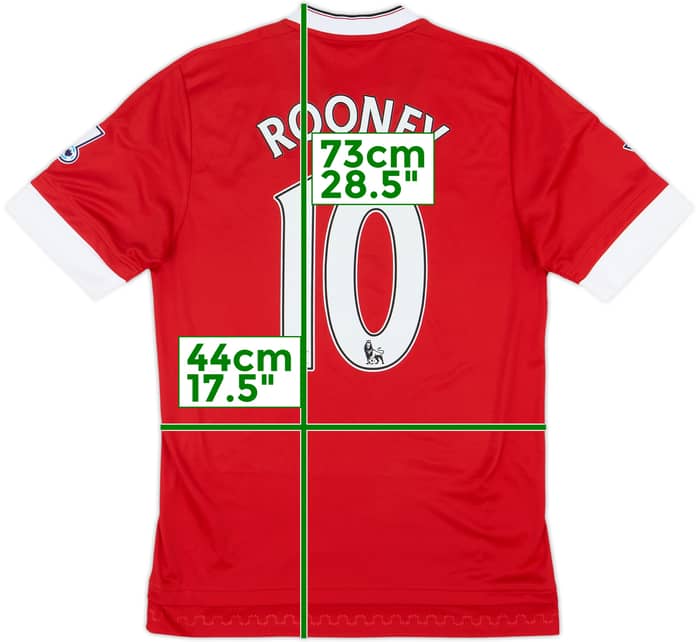 2015-16 Manchester United Home Shirt Rooney #10 - 10/10 - (S)