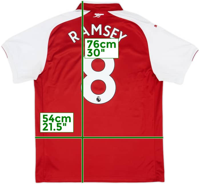 2017-18 Arsenal Home Shirt Ramsey #8 - 9/10 - (S)