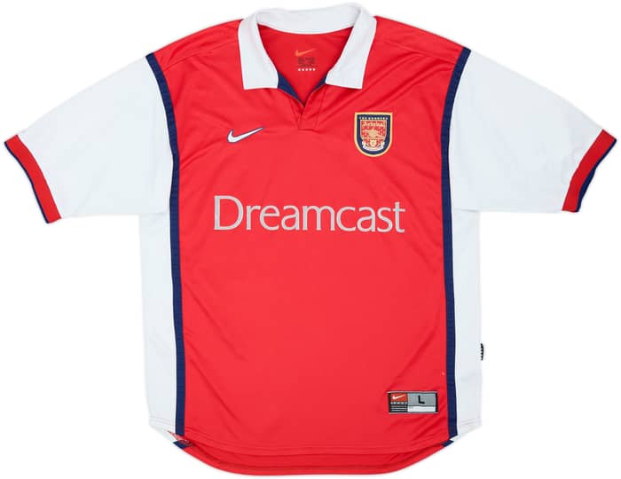 1999-00 Arsenal Home Shirt Bergkamp #10 - 8/10 - (L)