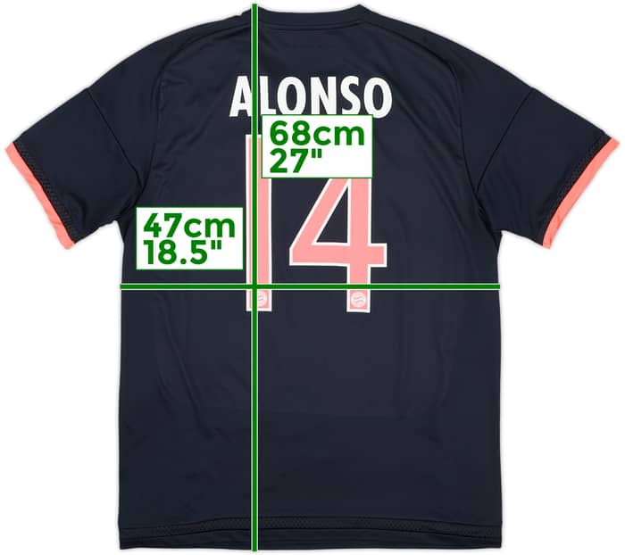 2015-16 Bayern Munich Third Shirt Alonso #14 - 5/10 - (M)