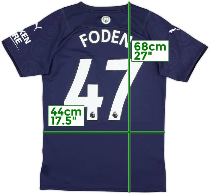 2021-22 Manchester City Third Shirt Foden #47 - 7/10 - (S)