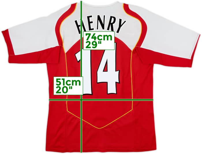 2004-05 Arsenal Home Shirt Henry #14 - 6/10 - (M)