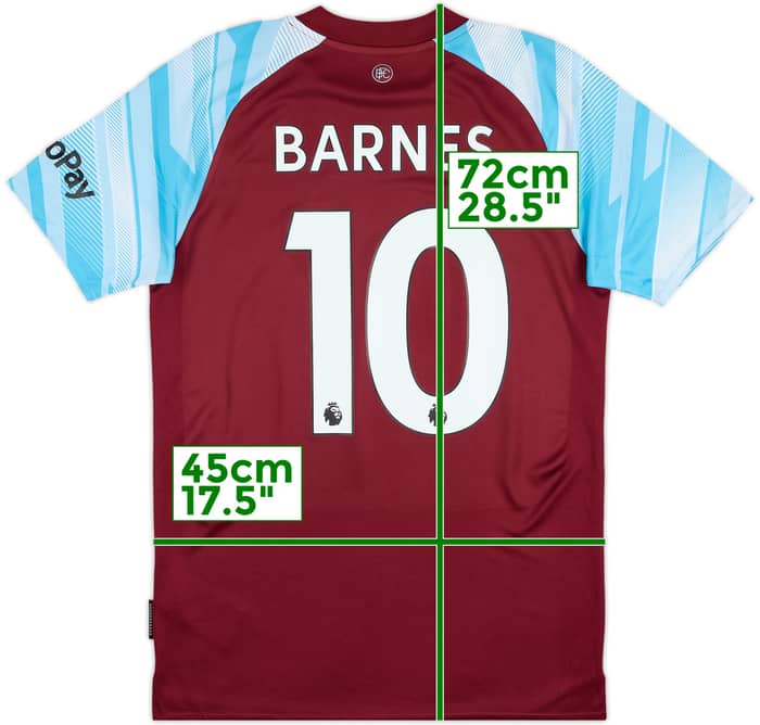 2021-22 Burnley Home Shirt Barnes #10 - 9/10 - (S)