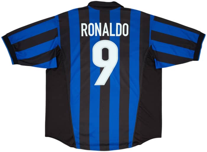 1998-99 Inter Milan Home Shirt Ronaldo #9 - 8/10 - (XL)