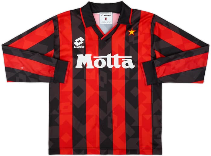1993-94 AC Milan Home L/S Shirt - 6/10 - (XL.Boys)