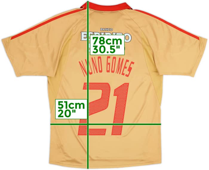 2004-05 Benfica Third Shirt Nuno Gomes #21 - 6/10 - (L)