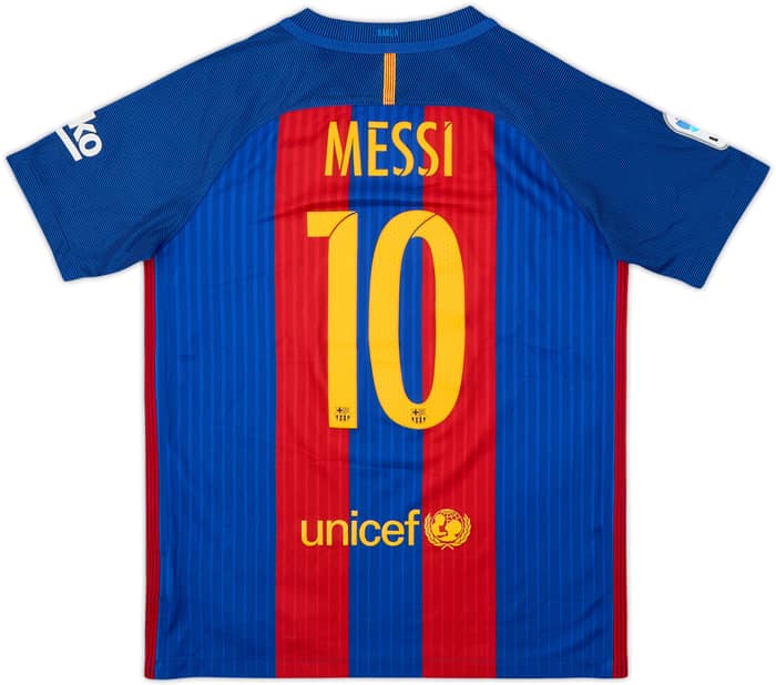 2016-17 Barcelona Home Shirt Messi #10 - 8/10 - (L.Boys)