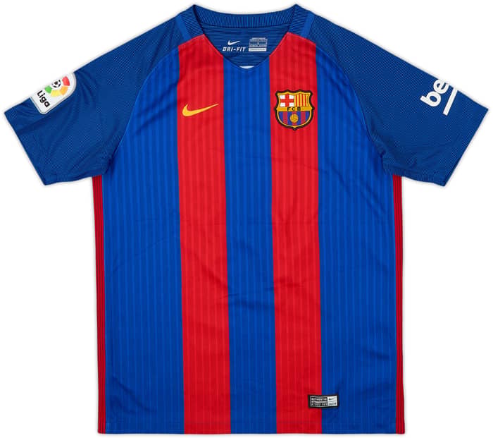 2016-17 Barcelona Home Shirt Messi #10 - 8/10 - (L.Boys)
