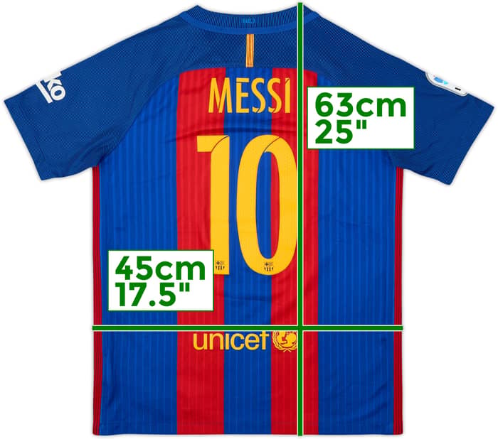 2016-17 Barcelona Home Shirt Messi #10 - 8/10 - (L.Boys)