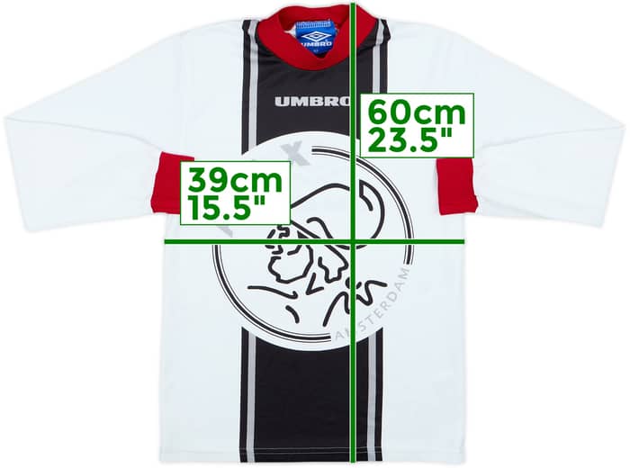 Camiseta Umbro L/S de entrenamiento del Ajax 1997-98 - 8/10 - (Niños L)