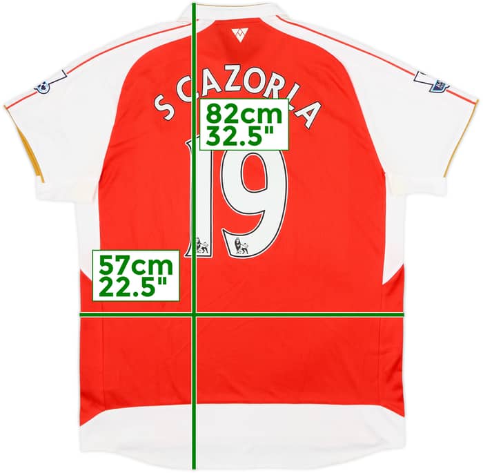 2015-16 Arsenal Home Shirt S Cazorla #19 - 6/10 - (M)