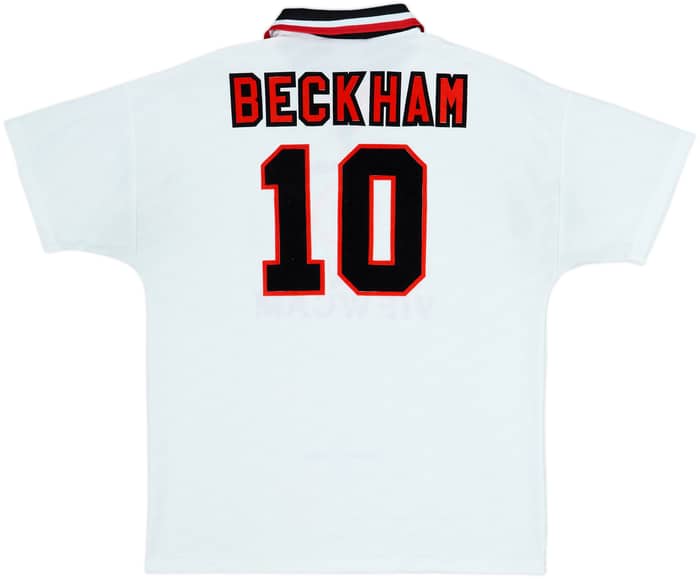 Camiseta de visitante del Manchester United 1996-97 Beckham #10 - 8/10 - (L)