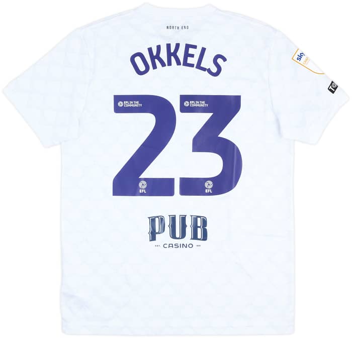 2025-26 Preston North End Match Issue Home Shirt Okkels #23
