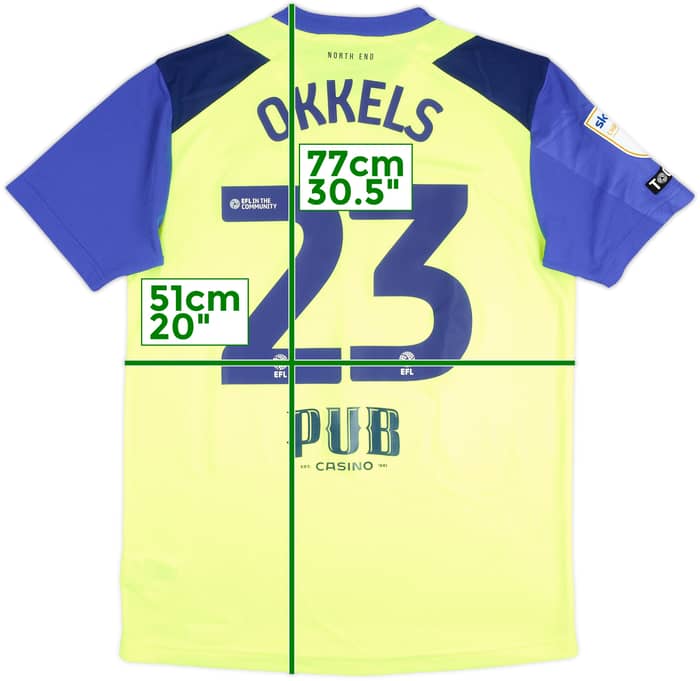 2025-26 Preston North End Match Issue Third Shirt Okkels #23