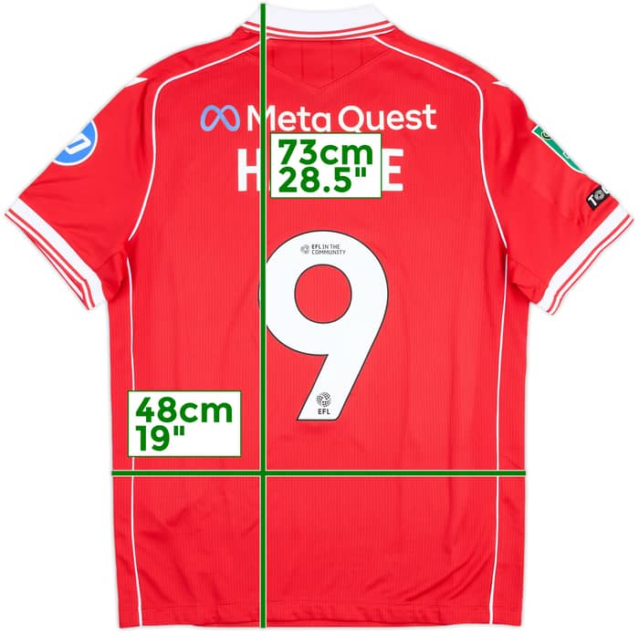 2025-26 Wrexham Match Issue Carabao Cup Home Shirt Hardie #9