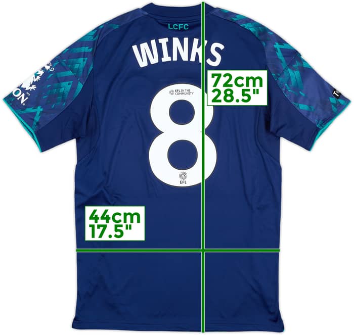 2025-26 Leicester Match Issue Away Shirt Winks #8