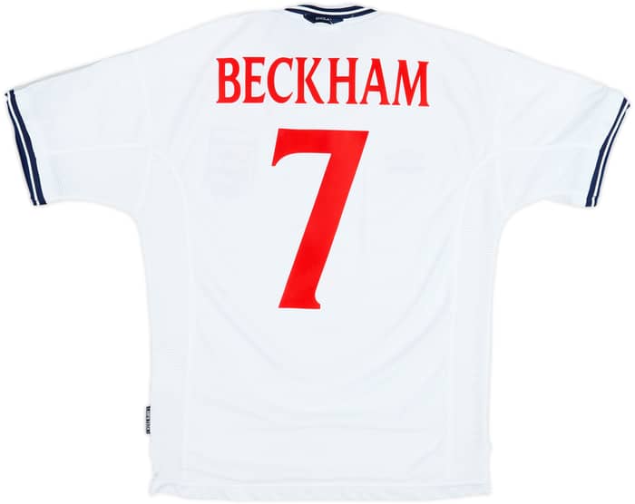 1999-01 England Home Shirt Beckham #7 - 6/10 - (M)