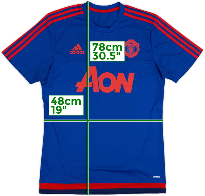 2015-16 Manchester United adizero Training Shirt - 9/10 - (M)