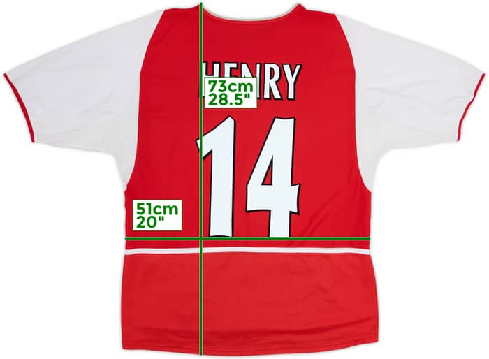 2002-04 Arsenal Home Shirt Henry #14 - 6/10 - (M)