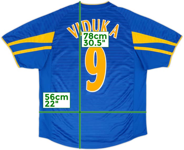 2001-03 Leeds United Away Shirt Viduka #9 - 8/10 - (L)