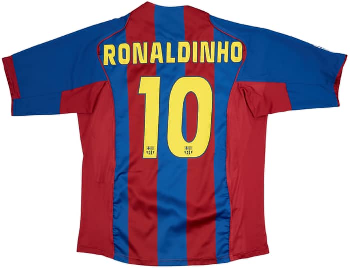 2004-05 Barcelona Camiseta Local Ronaldinho #10 - 8/10 - (XL)