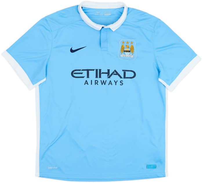 2015-16 Manchester City Home Shirt Kun Aguero #10 - 6/10 - (XL)