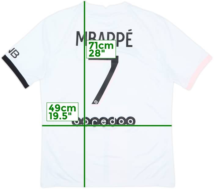 2021-22 Paris Saint-Germain Away Shirt Mbappe #7 - 6/10 - (M)
