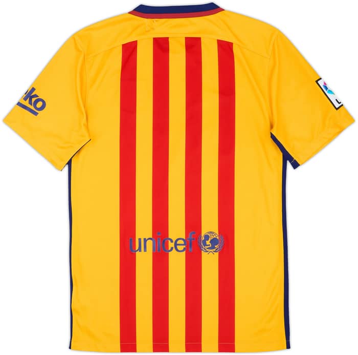 2015-16 Barcelona Away Shirt - 3/10 - (S)