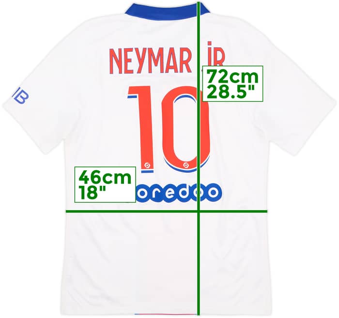 2020-21 Paris Saint-Germain Away Shirt Neymar Jr #10 - 8/10 - (S)