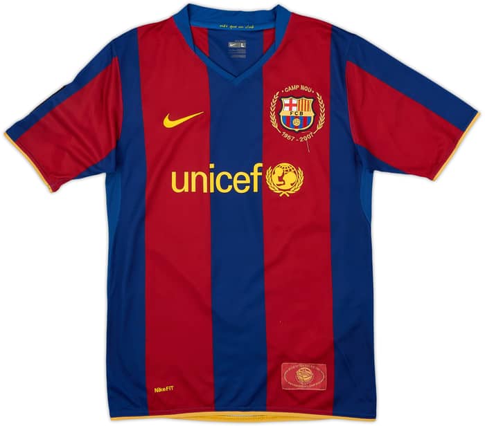 2007-08 Barcelona Camiseta de local - 8/10 - (L.Boys)