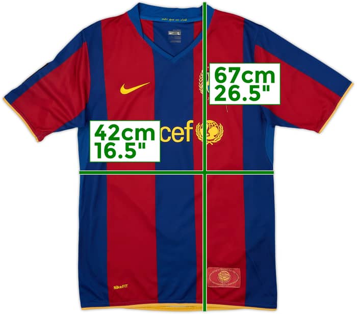 2007-08 Barcelona Camiseta de local - 8/10 - (L.Boys)