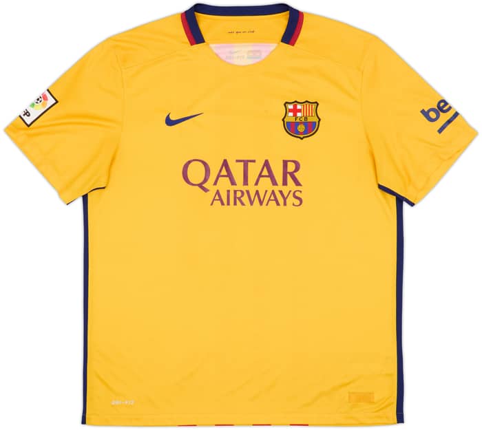 2015-16 Barcelona Camiseta Visitante Suarez #9 - 6/10 - (XL)